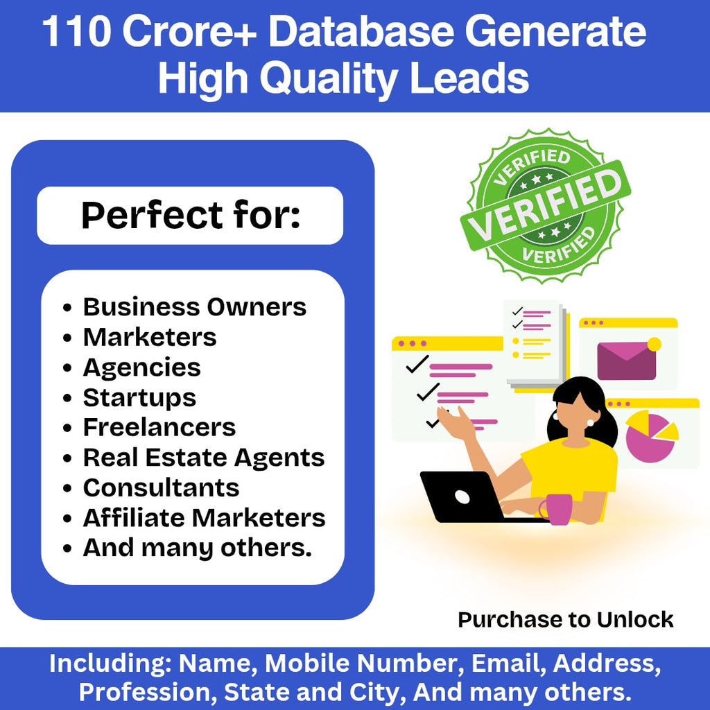 110 Crore+ DATABASE Generate High Quality Leads