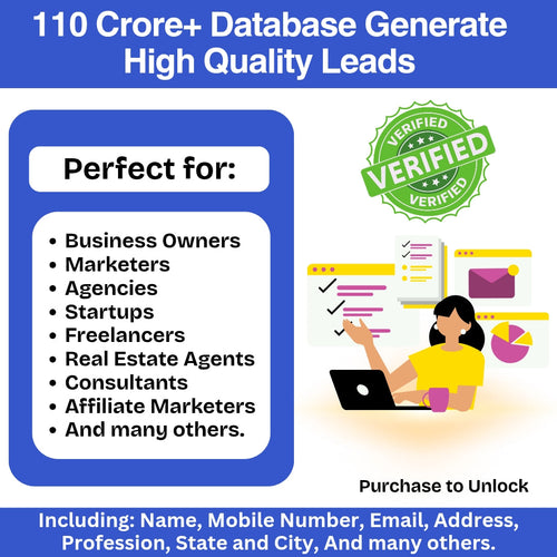 110 Crore+ DATABASE Generate High Quality Leads